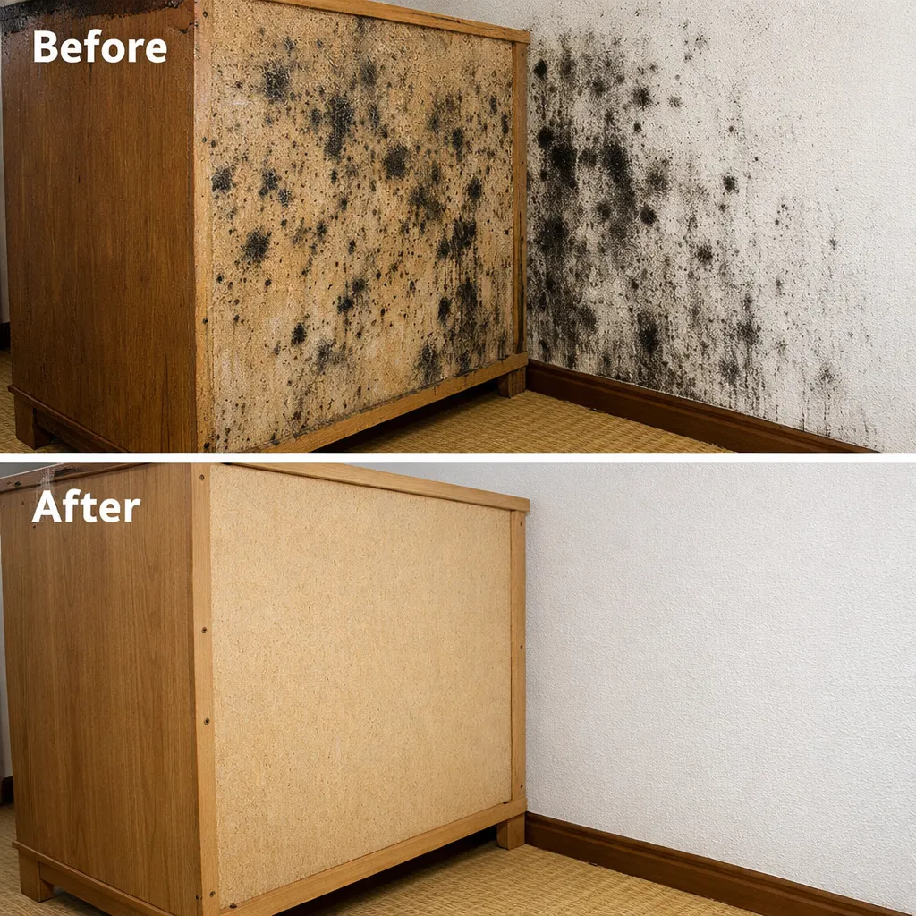 仙台市で急増する合板家具背面のカビ問題|見えない湿気リスクと再発防止の専門対策