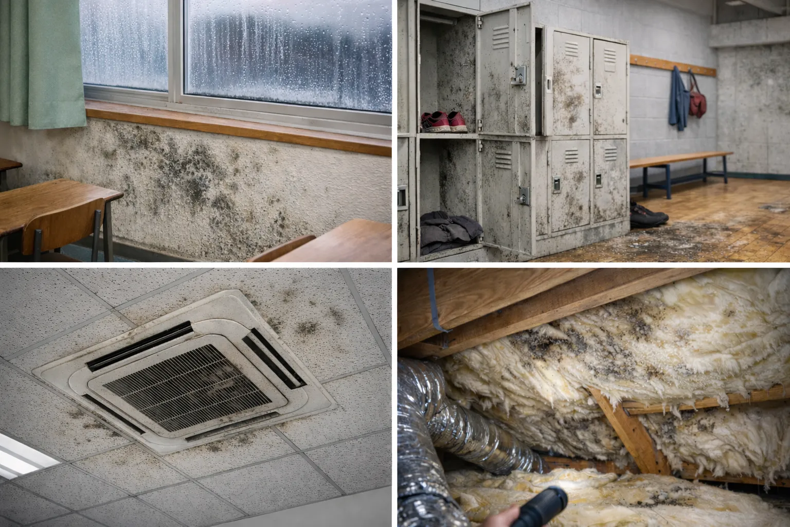 梅雨前の点検が児童・生徒の健康と施設価値を守る｜カビ発生を未然に防ぐ管理ポイントとは