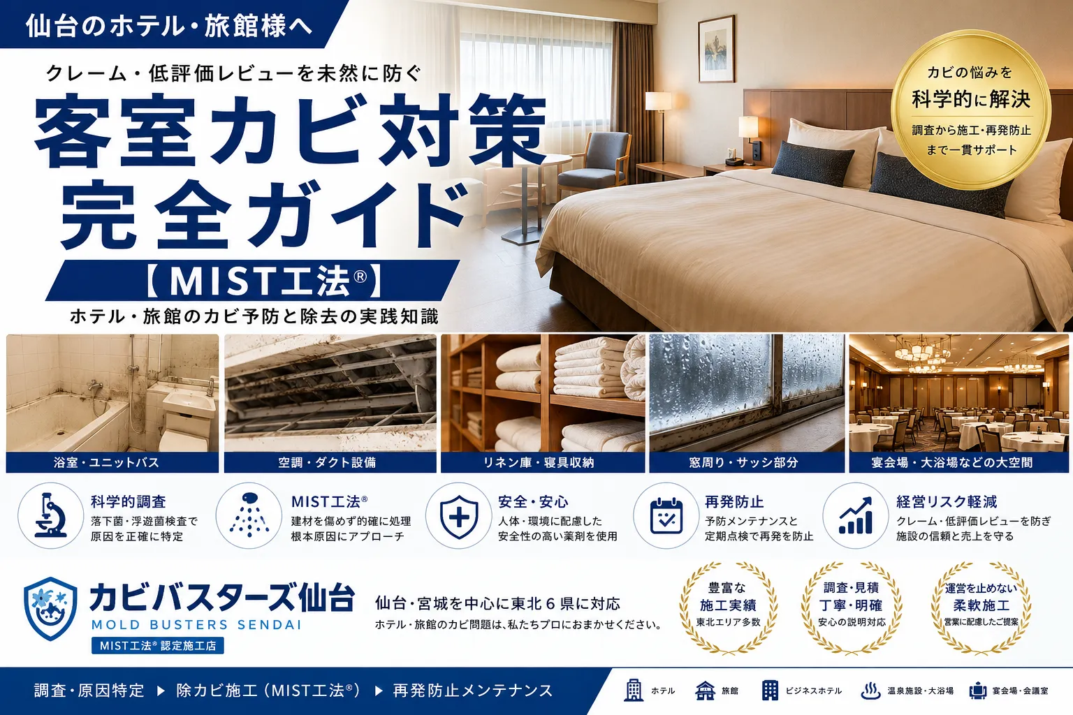 仙台のホテル・旅館様へ｜客室カビ対策完全ガイド【MIST工法®】