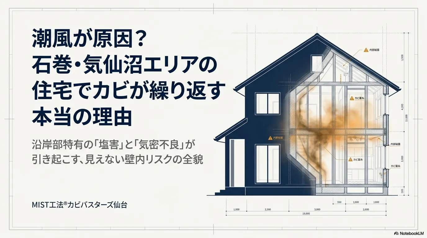 潮風が原因?石巻・気仙沼エリアの住宅にカビが繰り返す理由