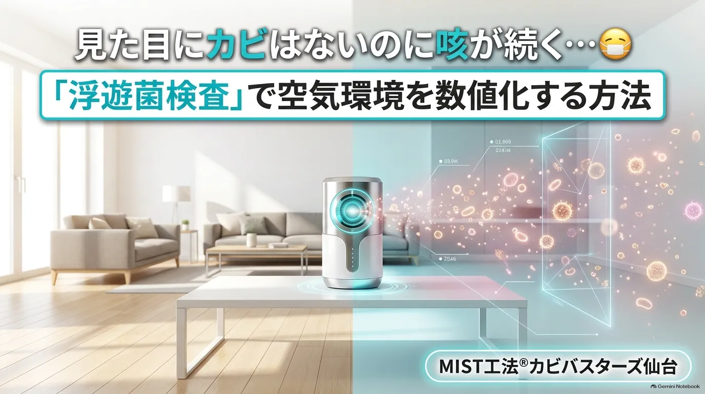 見た目にカビはないのに咳が続く…😷「浮遊菌検査」で空気環境を数値化する方法