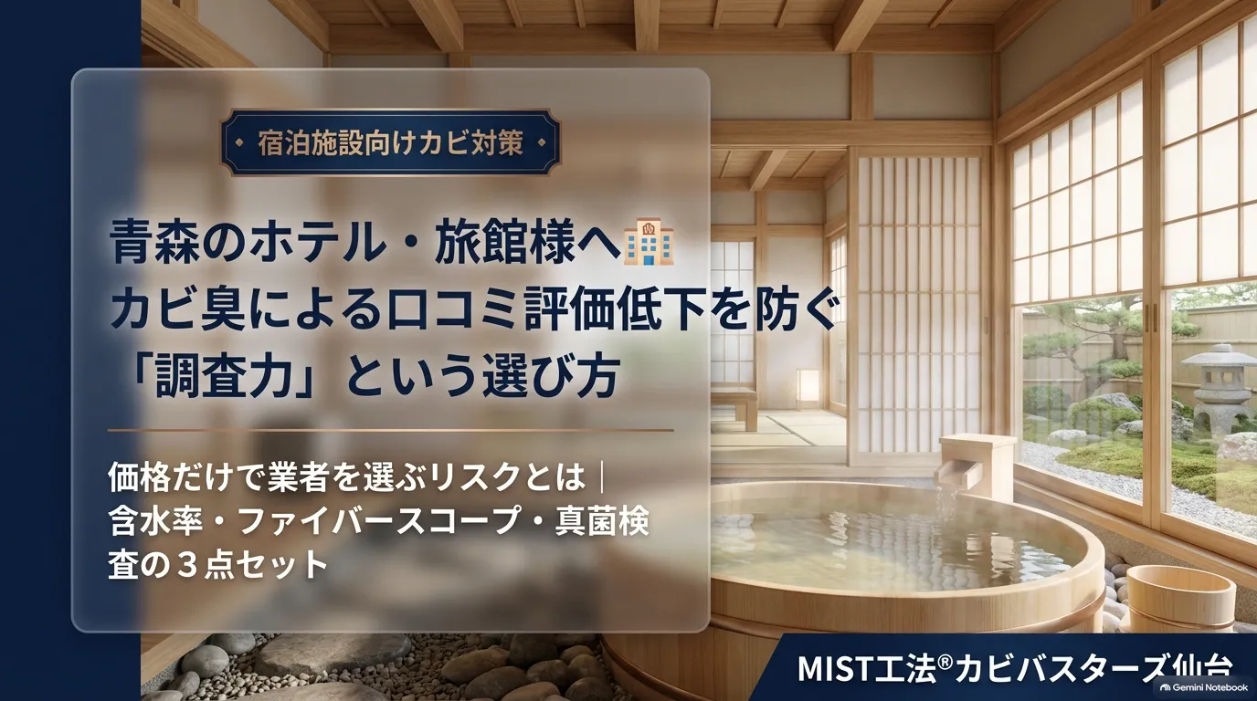 青森のホテル・旅館様へ🏨カビ臭による口コミ評価低下を防ぐ「調査力」という選び方