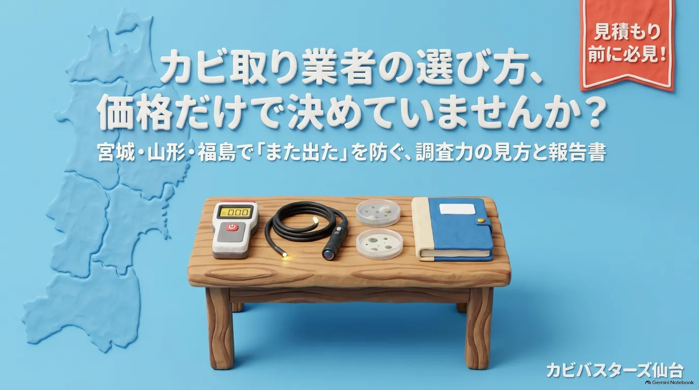 カビ取り業者はどう選ぶ？🔍｜浸水・漏水・結露で原因が違えば対策も違う、調査力で選ぶ理由